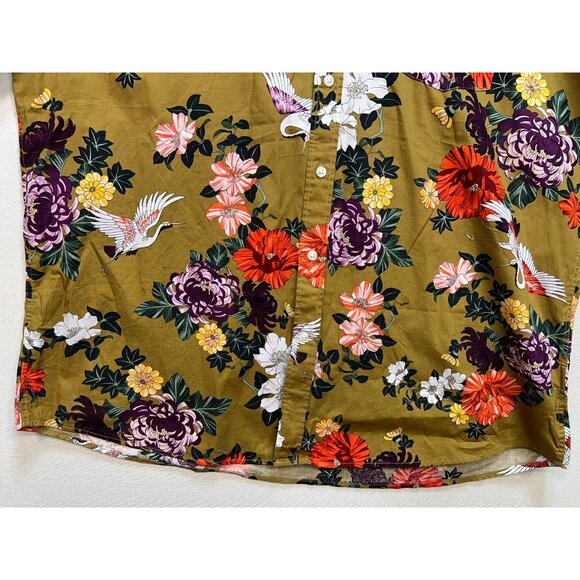 Goodthreads Men's Casual Button Up Poplin Shirt Short Sleeve Sz XXL Multi Floral - Picture 7 of 14